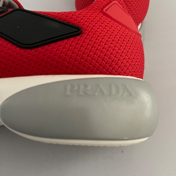 Prada Cloud Bust Knit Trainer with Logo Strap - Picture 7 of 11